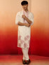Men's Onion Multi Embroidered Silk Kurta